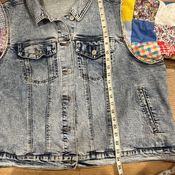 Patchwork Sleeve Denim Jacket - Picture 7 of 12